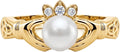 Gold-Tone Round Freshwater Pearl Ring