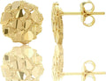 Gold-Tone Round Stud Earrings