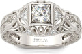 Sterling Silver Round Engagement Ring