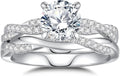 Sterling Silver Moissanite Engagement Ring