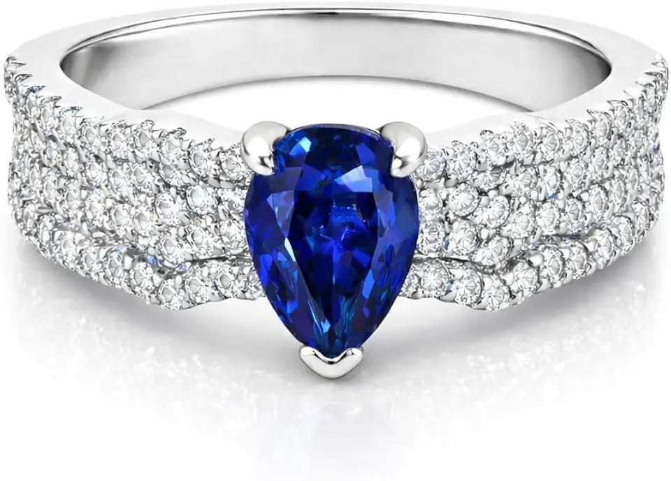 Pear-Cut Moissanite Ring