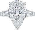 Gold-Tone Moissanite Engagement Ring
