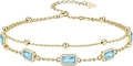 14K Gold-Plated Birthstone Bracelet