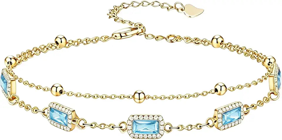 14K Gold-Plated Birthstone Bracelet