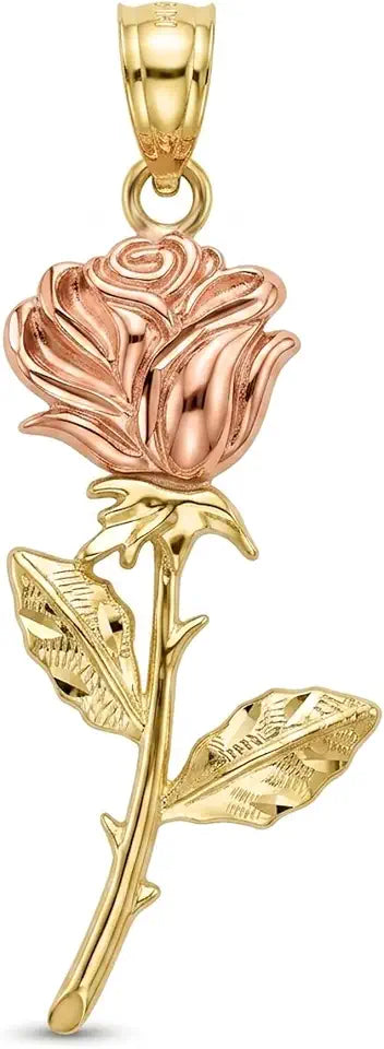Gold-Tone Floral Pendant