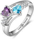 Gold-Tone Birthstone Heart Ring
