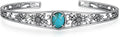 Sterling Silver Turquoise Sunflower Bracelet