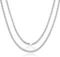 Titanium Cuban Link Necklace, 4.5mm