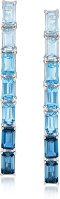 Sterling Silver Topaz Drop Earrings
