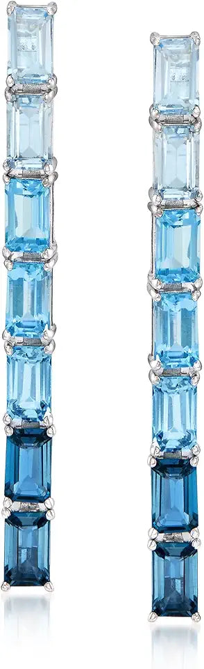 Sterling Silver Topaz Drop Earrings