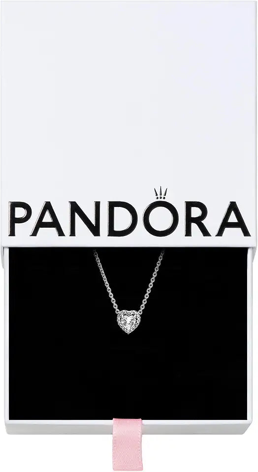 Sterling Silver Cubic Zirconia Heart Necklace