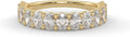 Gold-Tone Oval Moissanite Wedding Band