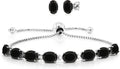 Sterling Silver Birthstone Stud Jewelry Set