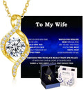18K Gold-Filled Sterling Silver Moissanite Infinity Necklace
