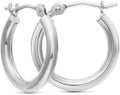 Gold-Tone Round Hoop Earrings, 2mm