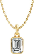 Gold-Tone Lab-Grown Diamond Pendant