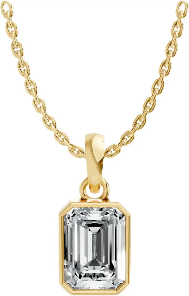 Gold-Tone Lab-Grown Diamond Pendant