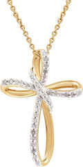14K Gold-Plated Sterling Silver Cross Necklace