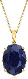 Gold-Tone Sapphire Necklace, 18 inches