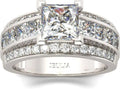 Sterling Silver Cubic Zirconia Engagement Ring