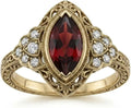 Gold-Tone Sterling Silver Moissanite Engagement Ring