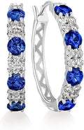 Moissanite Hoop Earrings, 20mm