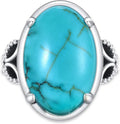 Sterling Silver Turquoise Ring, 13MM