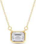 Sterling Silver Solitaire Necklace