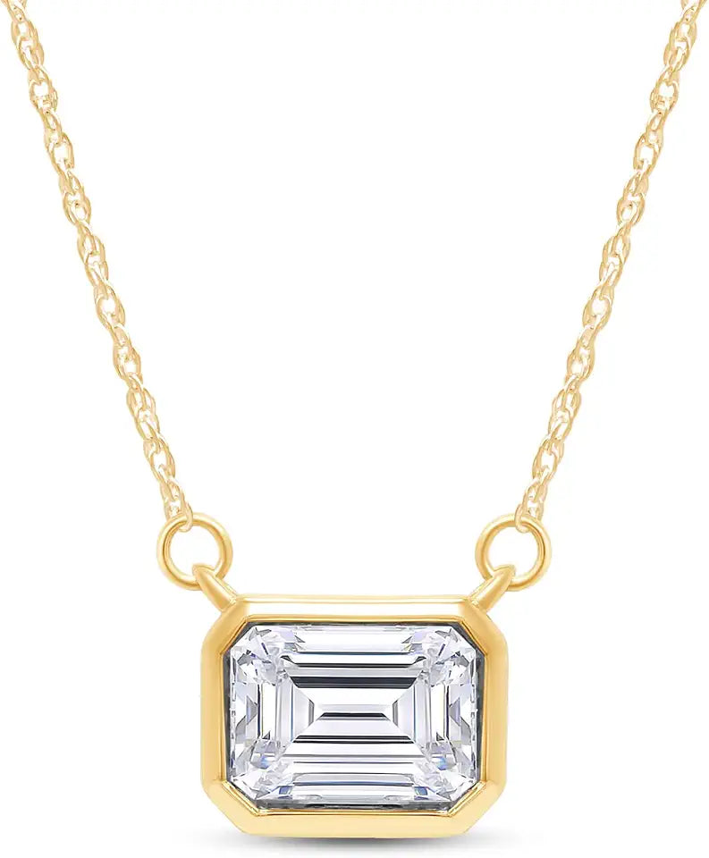 Sterling Silver Solitaire Necklace
