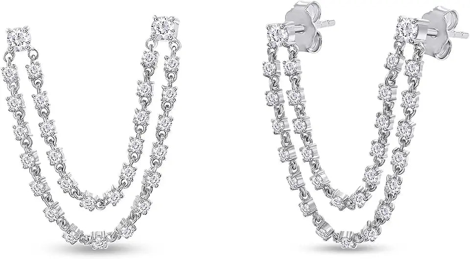 Moissanite Drop Earrings