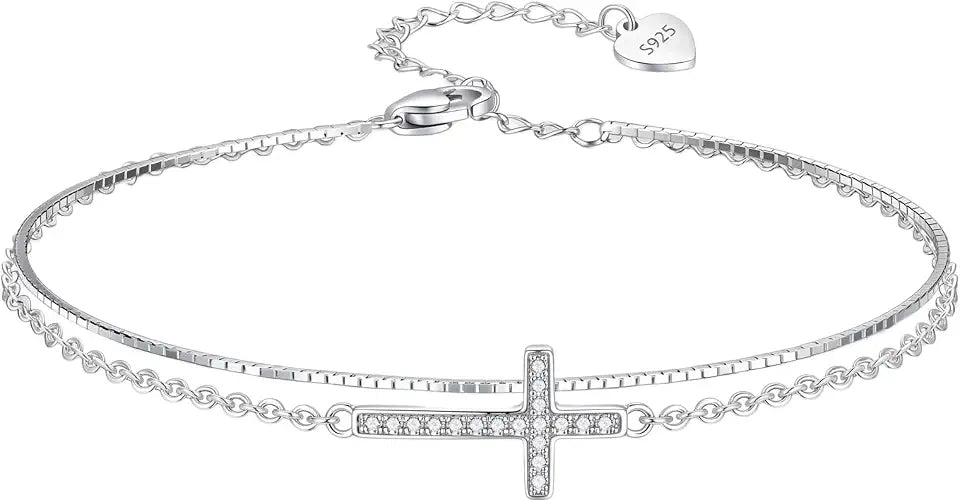 Sterling Silver Heart Infinity Bracelet