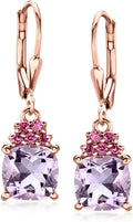 Gold-Tone Amethyst Drop Earrings