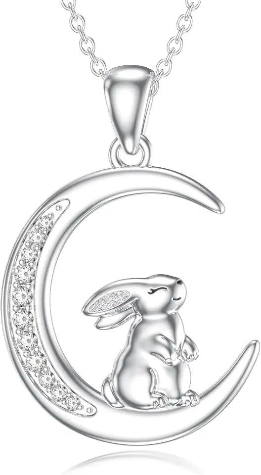 Sterling Silver Moon Necklace