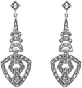 Sterling Silver Drop Geometric Earrings