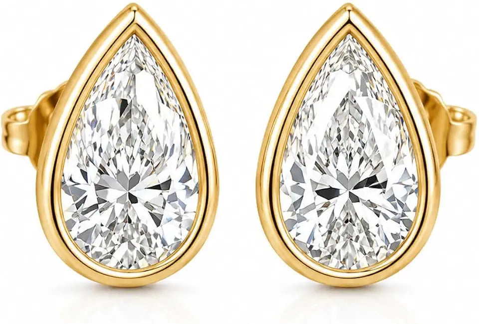 Pear-Cut Lab-Grown Diamond Stud Earrings