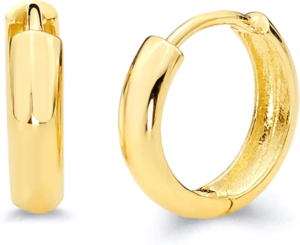 Gold-Tone Huggie Earrings, 3mm