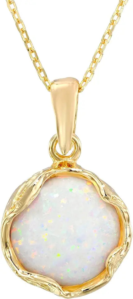 Gold-Plated Opal Necklace