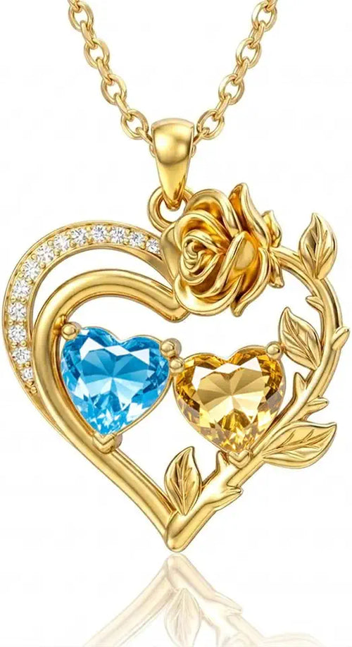 14K Gold-Plated Birthstone Necklace
