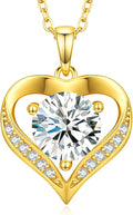 18K Gold-Plated Sterling Silver Moissanite Necklace