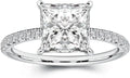 Sterling Silver Moissanite Engagement Ring
