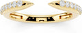 14K Gold-Plated Sterling Silver Round Moissanite Wedding Band