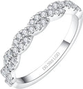 18K White Gold-Plated Sterling Silver Lab-Grown Diamond Ring