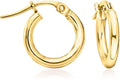 Gold-Tone Hoop Earrings, 2mm