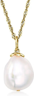 Gold-Tone Pearl Necklace, 14mm