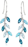 Sterling Silver Topaz Drop Earrings