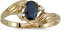 Gold-Tone Oval Sapphire Ring