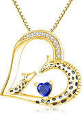 Gold-Tone Birthstone Heart Necklace