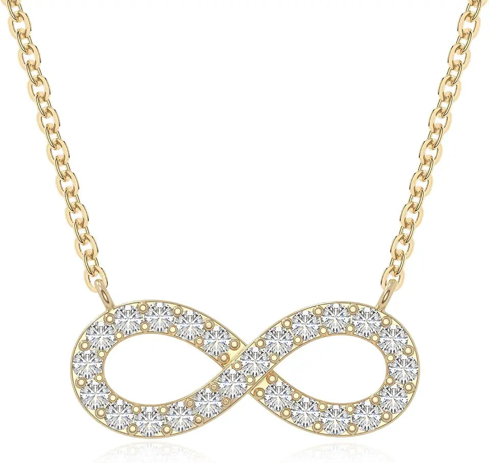 Gold-Tone Birthstone Infinity Necklace