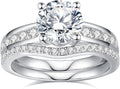 Sterling Silver Moissanite Engagement Ring