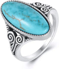 Sterling Silver Oval Turquoise Ring